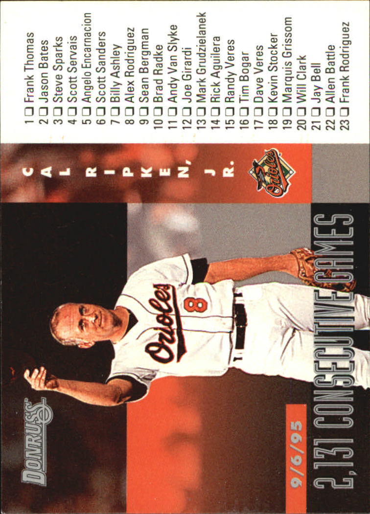 1996 Donruss #412 Chris Hoiles - NM-MT - The Dugout Sportscards