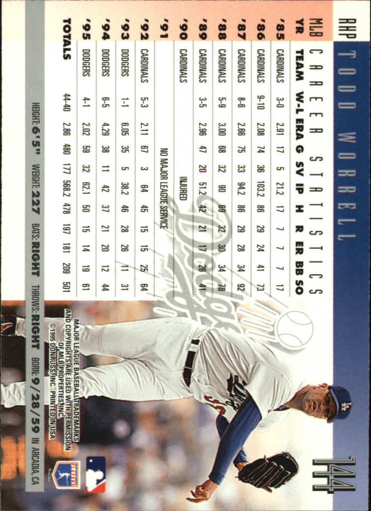 B2811- 1996 Donruss Baseball Cards 1-250 +Rookies -You Pick- 15+ FREE US SHIP - Picture 267 of 475