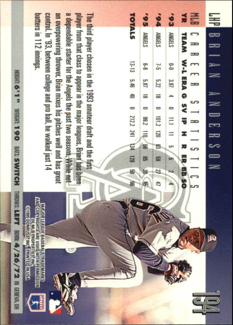 B2811- 1996 Donruss Baseball Cards 1-250 +Rookies -You Pick- 15+ FREE US SHIP - Picture 365 of 475