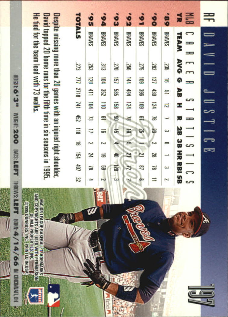 B2811- 1996 Donruss Baseball Cards 1-250 +Rookies -You Pick- 15+ FREE US SHIP - Picture 371 of 475