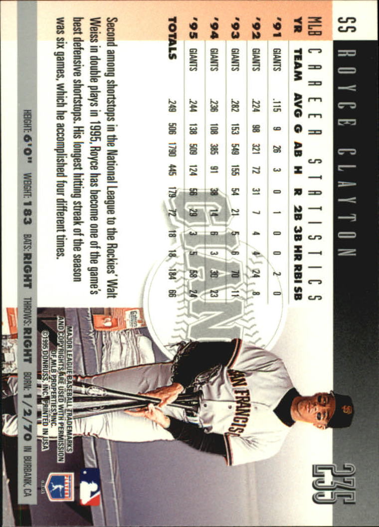 B2811- 1996 Donruss Baseball Cards 1-250 +Rookies -You Pick- 15+ FREE US SHIP - Picture 445 of 475