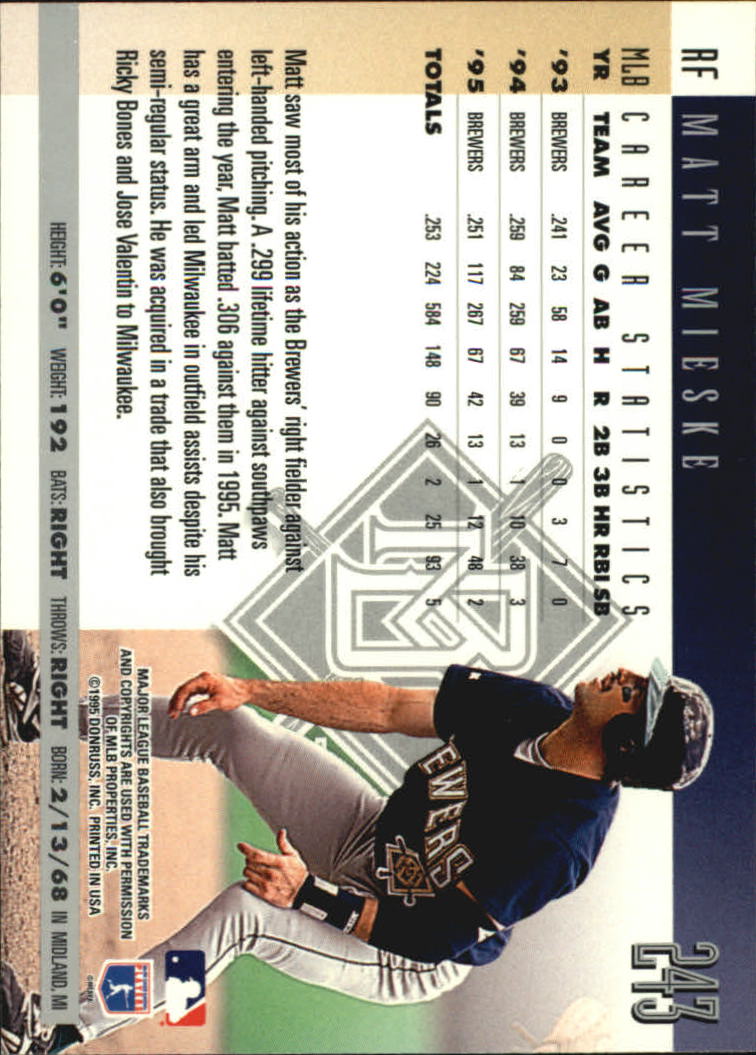 B2811- 1996 Donruss Baseball Cards 1-250 +Rookies -You Pick- 15+ FREE US SHIP - Picture 461 of 475