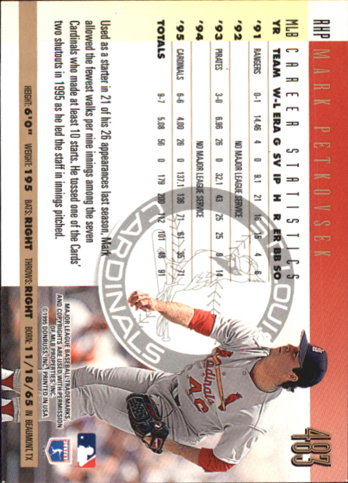 B0994- 1996 Donruss Press Proofs BB Cards 335-550 -You Pick- 15+ FREE US SHIP - Picture 213 of 313