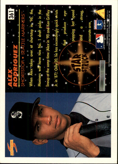 1996 Score #361 Alex Rodriguez SS back image