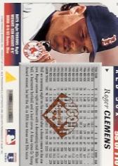 1996 Score Dugout Collection #B58 Roger Clemens back image