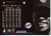 1996 Pinnacle Aficionado #36 Rickey Henderson back image