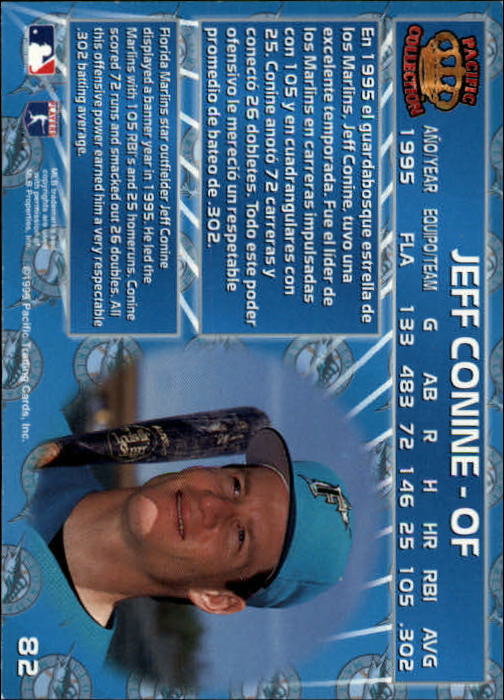 1996 Pacific #82 Jeff Conine back image