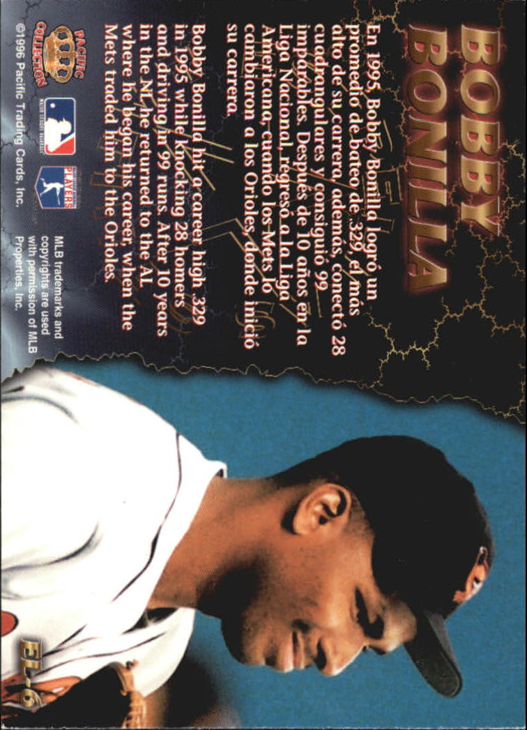 1996 Pacific Estrellas Latinas #EL6 Bobby Bonilla back image