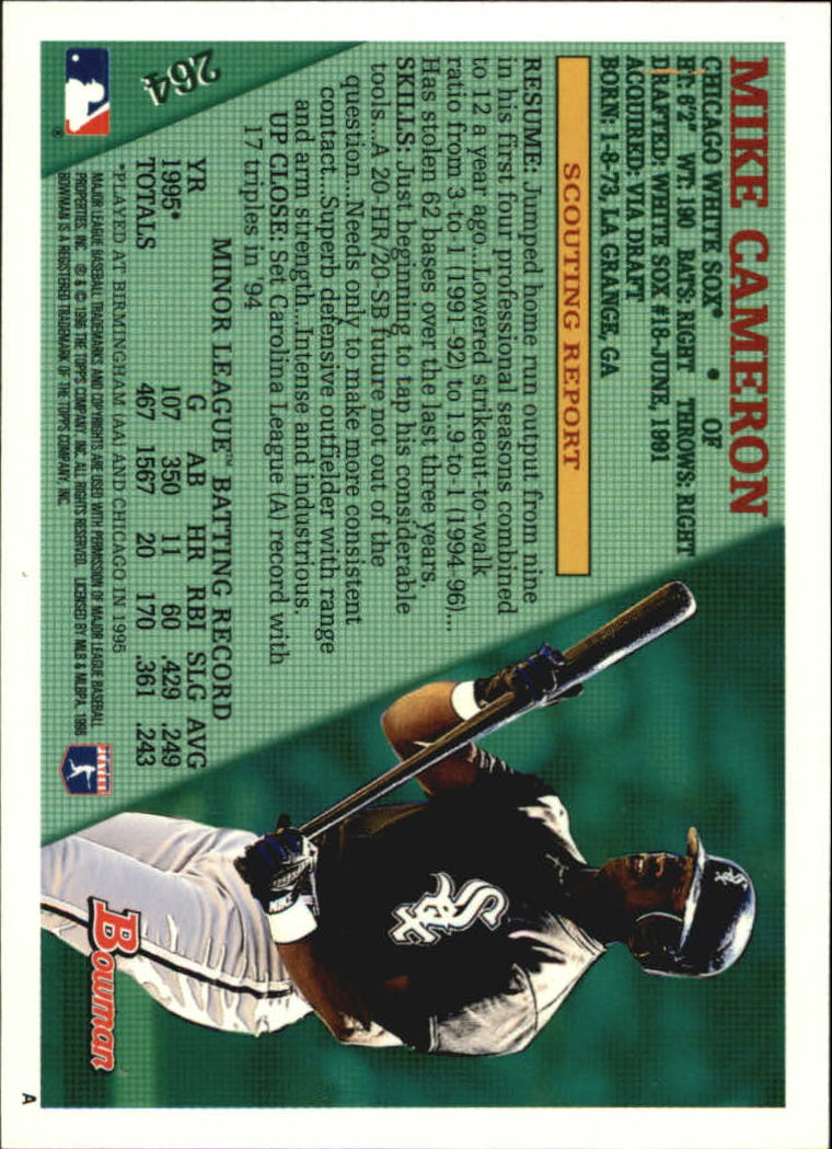 A7727- 1996 Bowman Baseball Cards 251-385 +Inserts -You Pick- 15+ FREE US SHIP - Picture 29 of 271