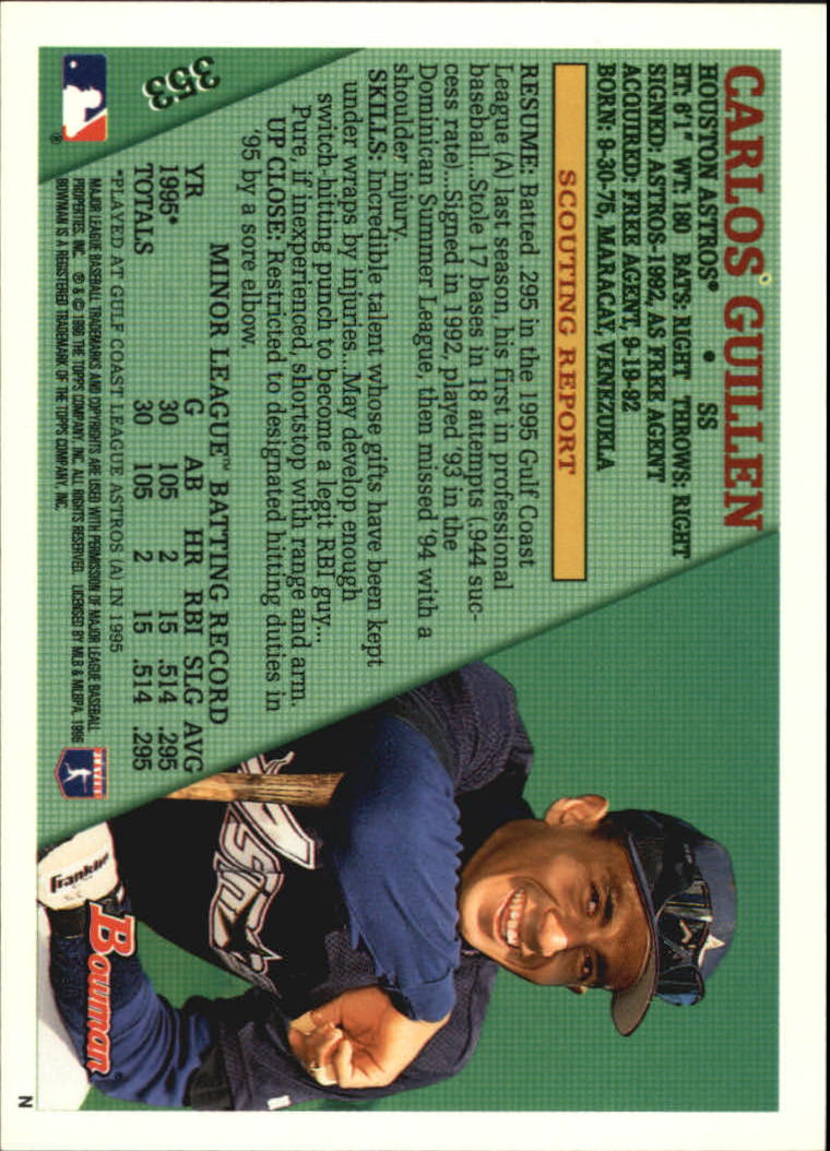 A7727- 1996 Bowman Baseball Cards 251-385 +Inserts -You Pick- 15+ FREE US SHIP - Picture 205 of 271