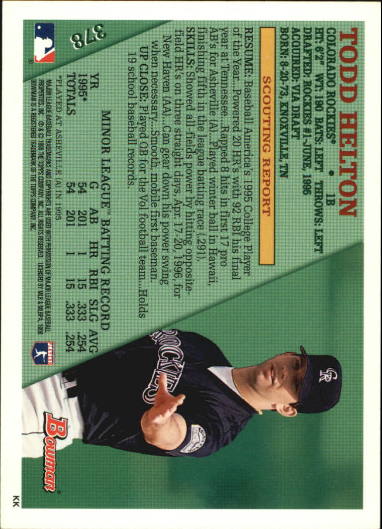 A7727- 1996 Bowman Baseball Cards 251-385 +Inserts -You Pick- 15+ FREE US SHIP - Picture 255 of 271