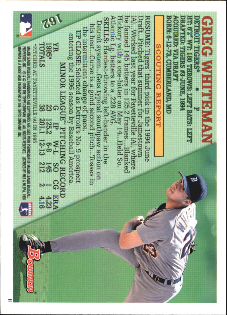 1996 Bowman Baseball "Foil" Parallel Cards - Picture 75 of 197