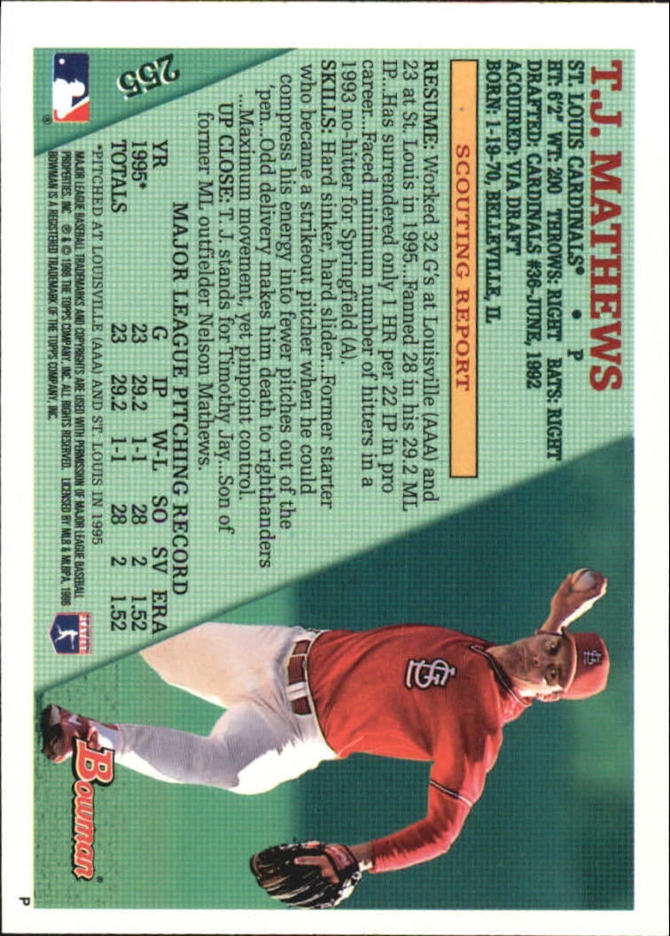1996 Bowman Baseball "Foil" Parallel Cards - Picture 125 of 197