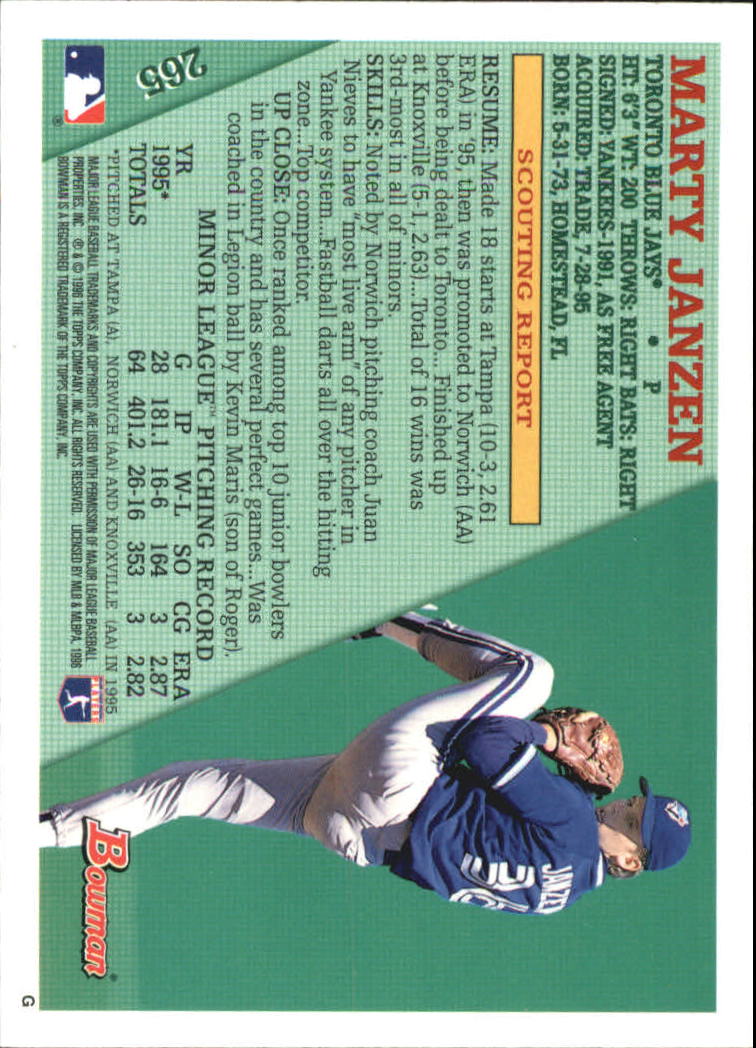 1996 Bowman Baseball "Foil" Parallel Cards - Picture 129 of 197
