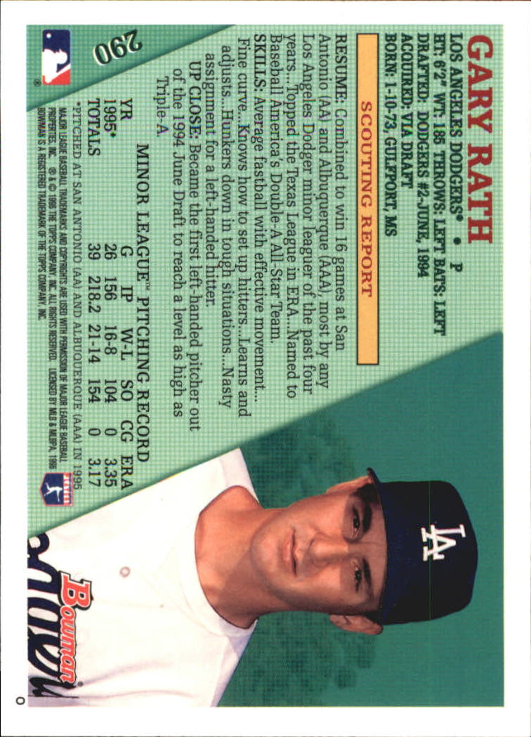 1996 Bowman Baseball "Foil" Parallel Cards - Picture 141 of 197