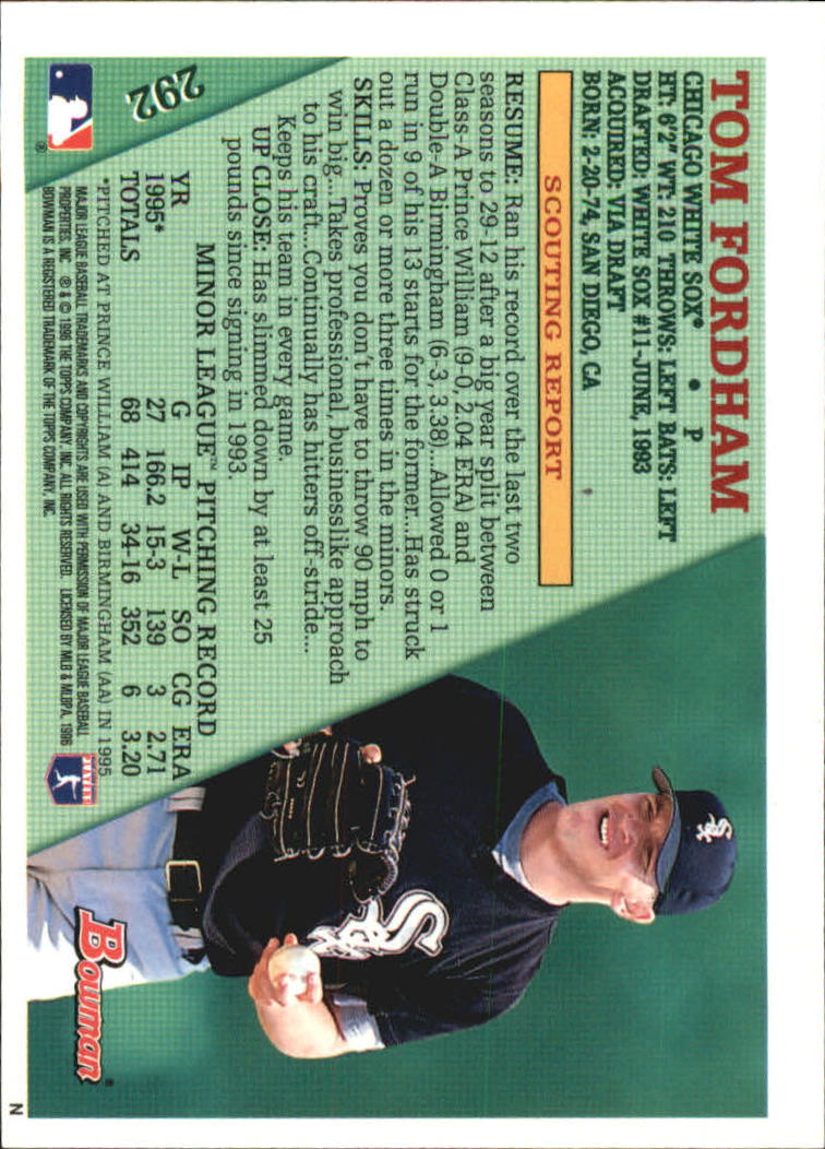 A9117- 1996 Bowman Foil Baseball Card #s 251-385 -You Pick- 15+ FREE US SHIP - Picture 33 of 183