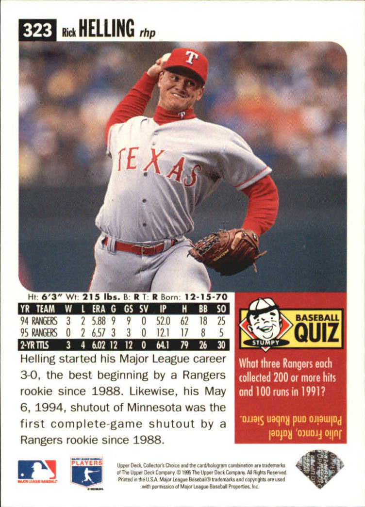 1996 Collector's Choice Gold Signature 323 Rick Helling NMMT The