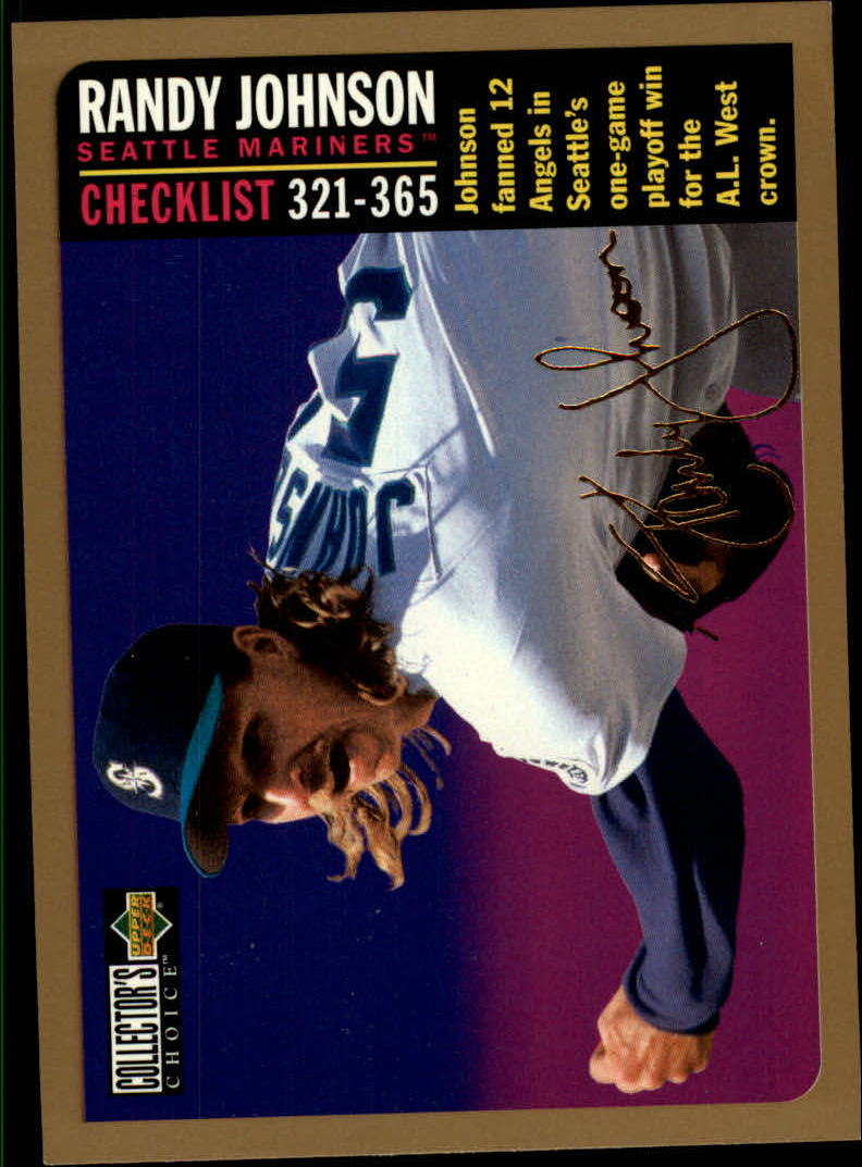 1996 Collector's Choice Gold Signature #365 Randy Johnson CL