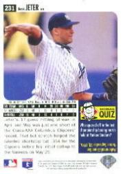 1996 Collector's Choice Silver Signature #231 Derek Jeter back image