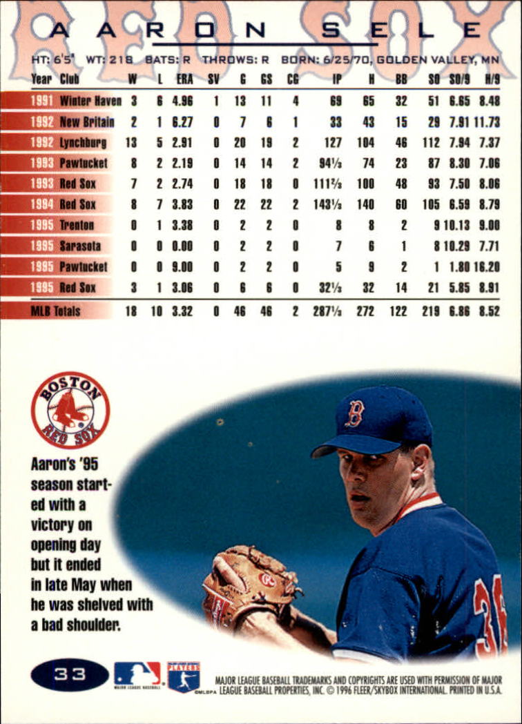 A5006- 1996 Fleer Tiffany Baseball Card #s 1-250 -You Pick- 15+ FREE US SHIP