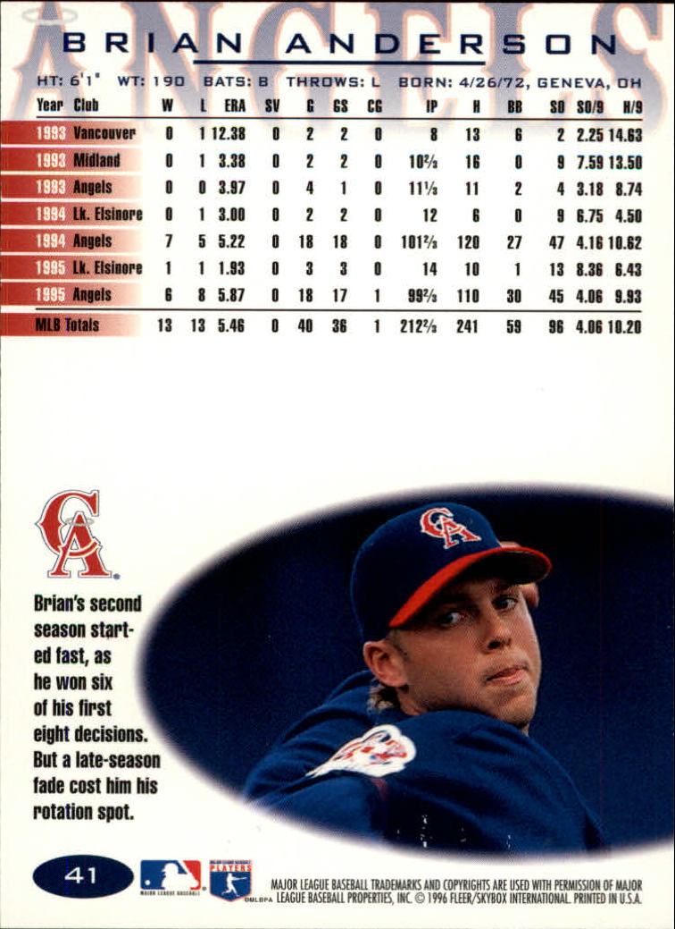 A5006- 1996 Fleer Tiffany Baseball Card #s 1-250 -You Pick- 15+ FREE US SHIP