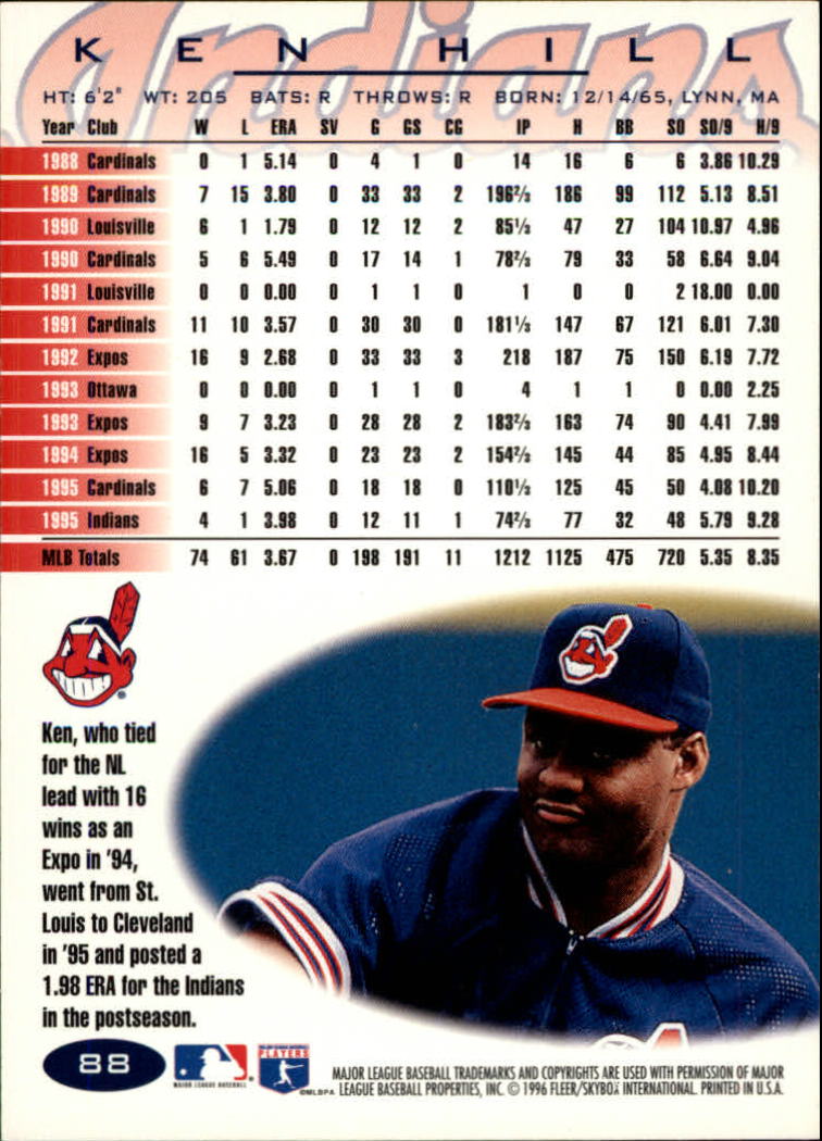 A5006- 1996 Fleer Tiffany Baseball Card #s 1-250 -You Pick- 15+ FREE US SHIP