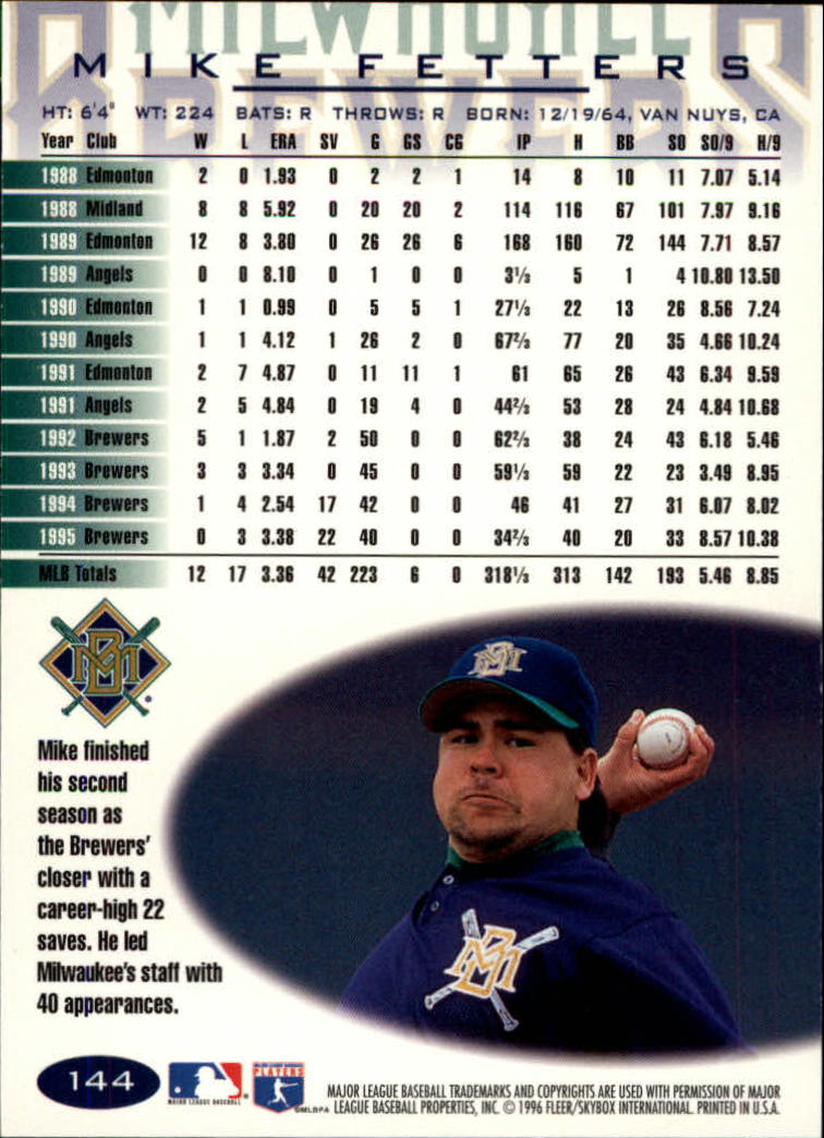 A5006- 1996 Fleer Tiffany Baseball Karte #S 1-250 -du Pick- 15 + Gratis US - Bild 187 von 355