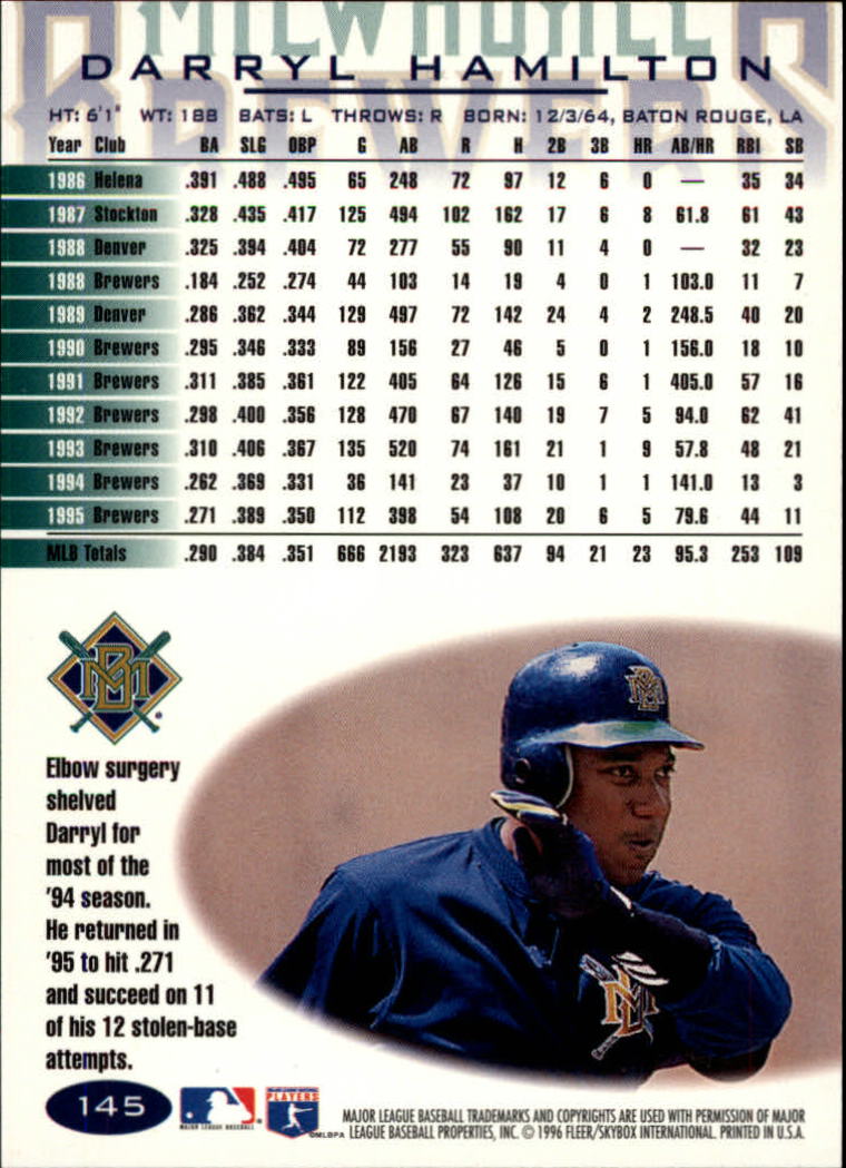 A5006- 1996 Fleer Tiffany Baseball Karte #S 1-250 -du Pick- 15 + Gratis US - Bild 189 von 355