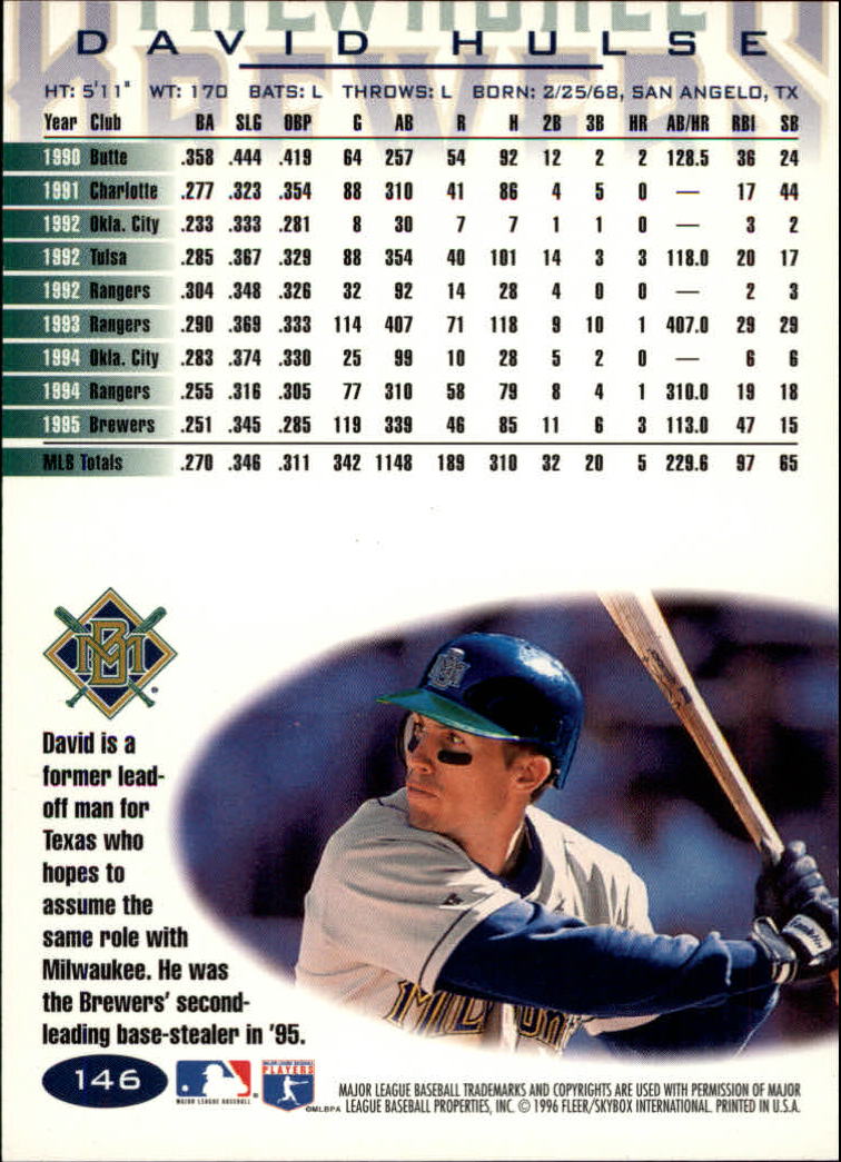 A5006- 1996 Fleer Tiffany Baseball Karte #S 1-250 -du Pick- 15 + Gratis US - Bild 191 von 355