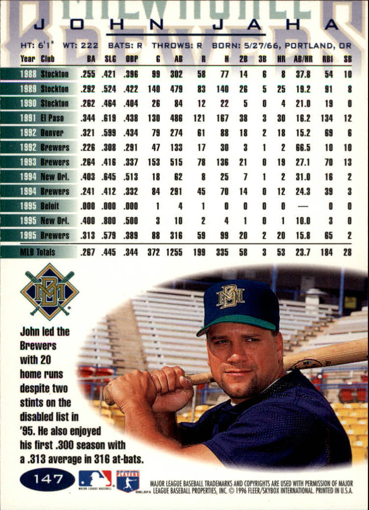 A5006- 1996 Fleer Tiffany Baseball Karte #S 1-250 -du Pick- 15 + Gratis US - Bild 193 von 355