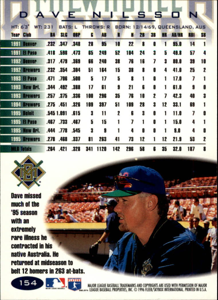 A5006- 1996 Fleer Tiffany Baseball Karte #S 1-250 -du Pick- 15 + Gratis US - Bild 205 von 355