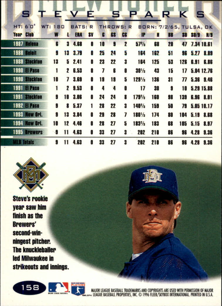 A5006- 1996 Fleer Tiffany Baseball Karte #S 1-250 -du Pick- 15 + Gratis US - Bild 213 von 355