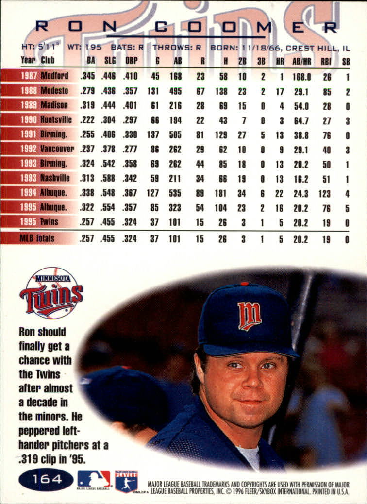 A5006- 1996 Fleer Tiffany Baseball Karte #S 1-250 -du Pick- 15 + Gratis US - Bild 225 von 355