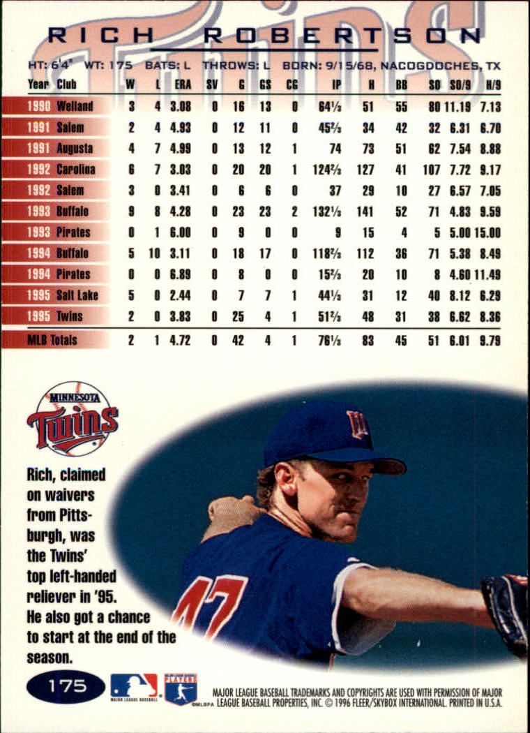 1996 Fleer Baseball "Tiffany" Parallel Cards - Picture 63 of 181