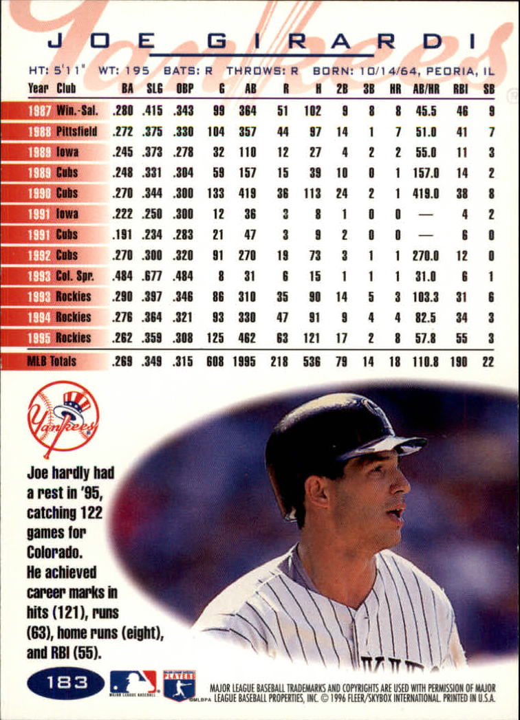 A5006- 1996 Fleer Tiffany Baseball Karte #S 1-250 -du Pick- 15 + Gratis US - Bild 255 von 355
