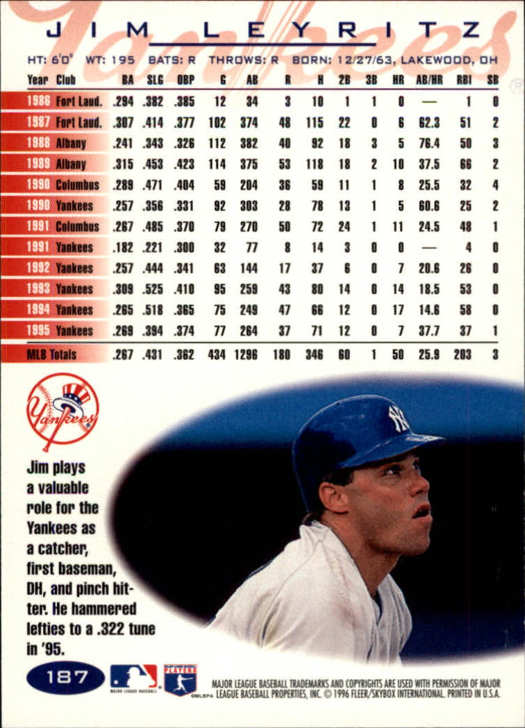 A5006- 1996 Fleer Tiffany Baseball Karte #S 1-250 -du Pick- 15 + Gratis US - Bild 259 von 355