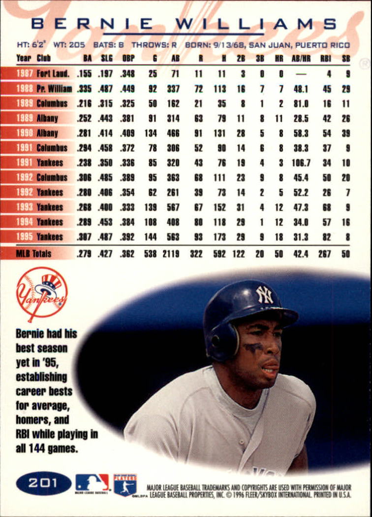 A5006- 1996 Fleer Tiffany Baseball Karte #S 1-250 -du Pick- 15 + Gratis US - Bild 277 von 355