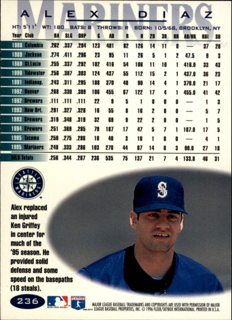 1996 Fleer Baseball "Tiffany" Parallel Cards - Picture 77 of 181