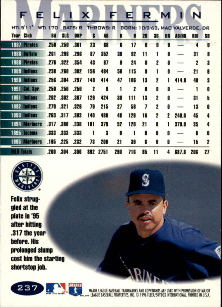 A5006- 1996 Fleer Tiffany Baseball Karte #S 1-250 -du Pick- 15 + Gratis US - Bild 339 von 355