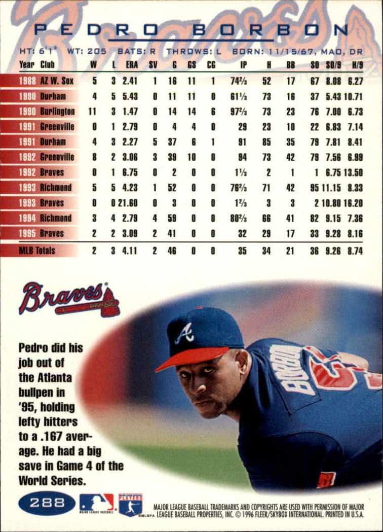 1996 Fleer Baseball "Tiffany" Parallel Cards - Picture 93 of 181