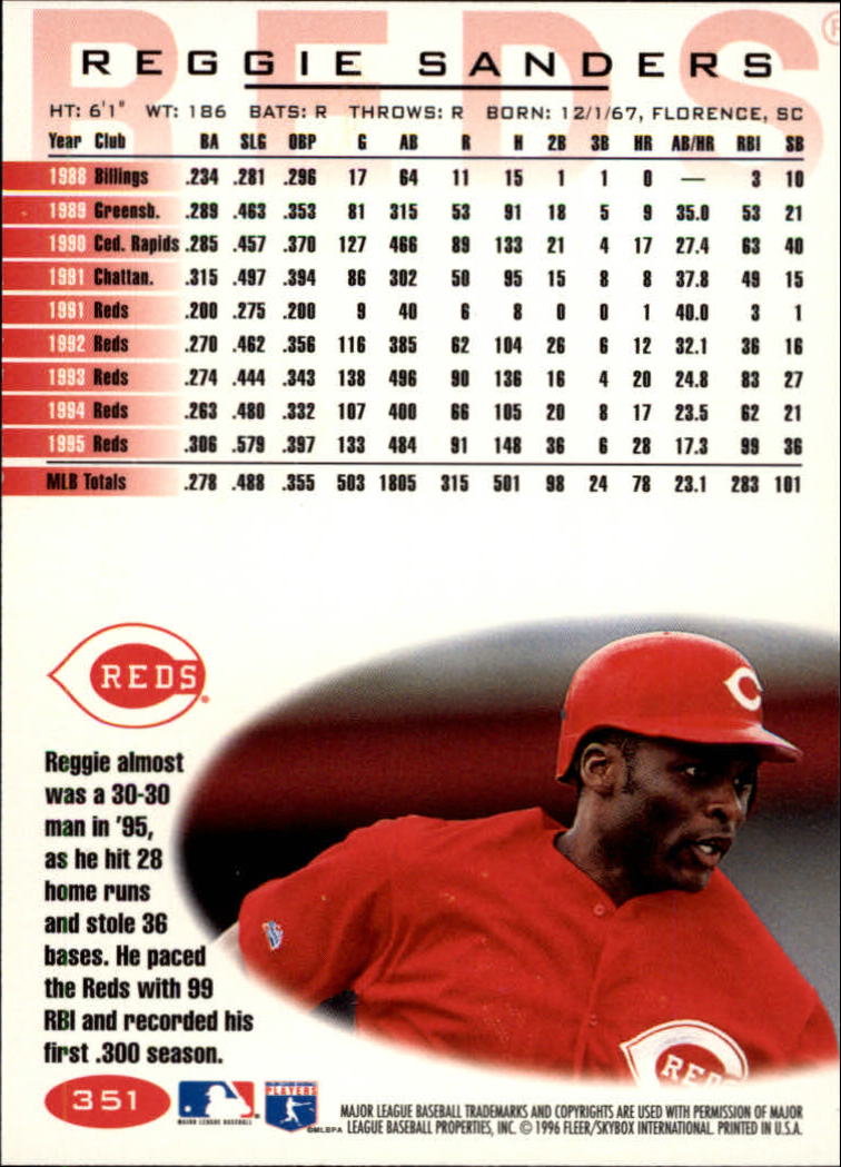 1996 Fleer Baseball "Tiffany" Parallel Cards - Picture 113 of 181