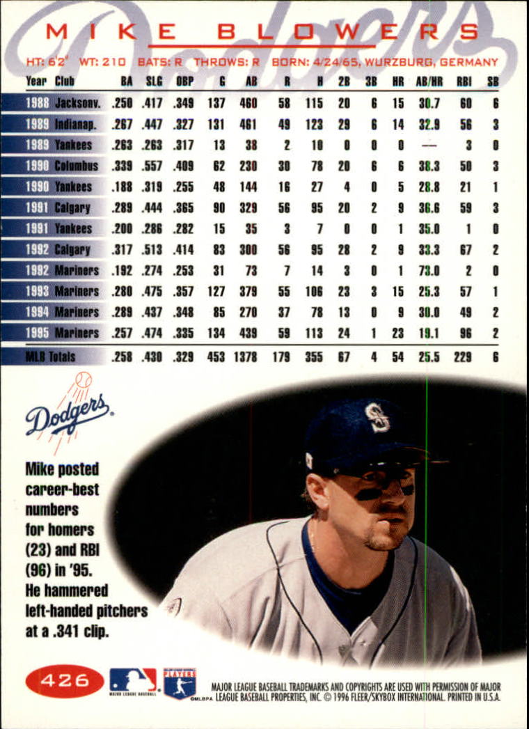 1996 Fleer Baseball "Tiffany" Parallel Cards - Picture 131 of 181