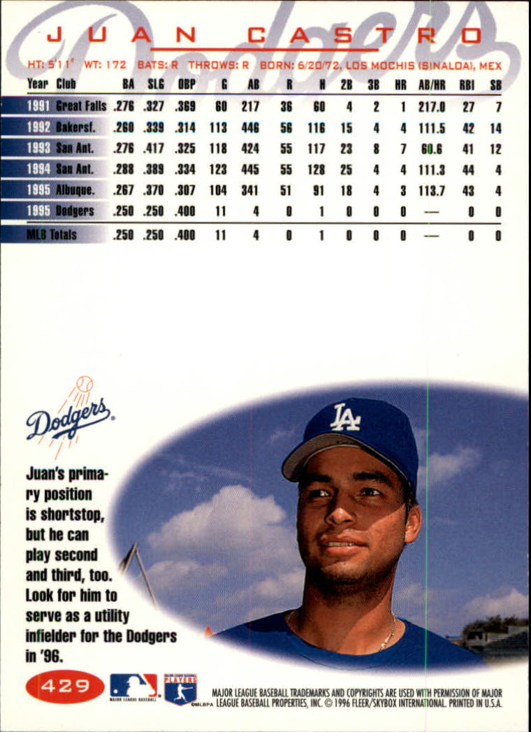 1996 Fleer Baseball "Tiffany" Parallel Cards - Picture 133 of 181