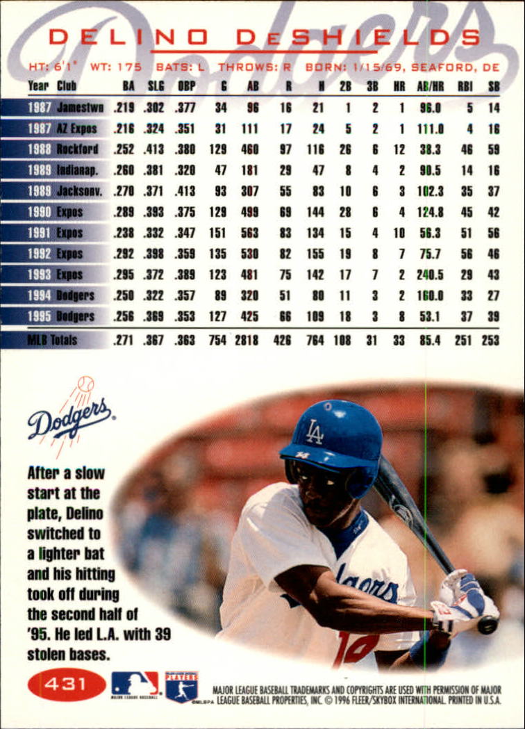 1996 Fleer Baseball "Tiffany" Parallel Cards - Picture 135 of 181