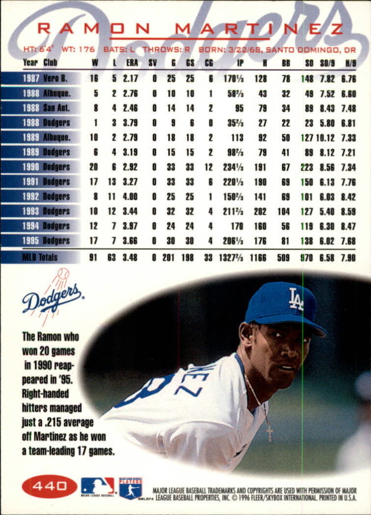 1996 Fleer Baseball "Tiffany" Parallel Cards - Picture 145 of 181