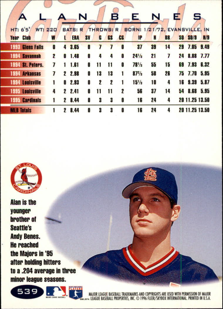 1996 Fleer Baseball "Tiffany" Parallel Cards - Picture 159 of 181