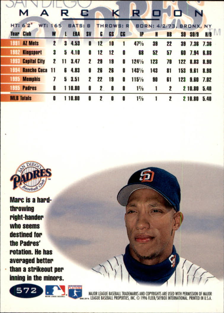 1996 Fleer Baseball "Tiffany" Parallel Cards - Picture 175 of 181