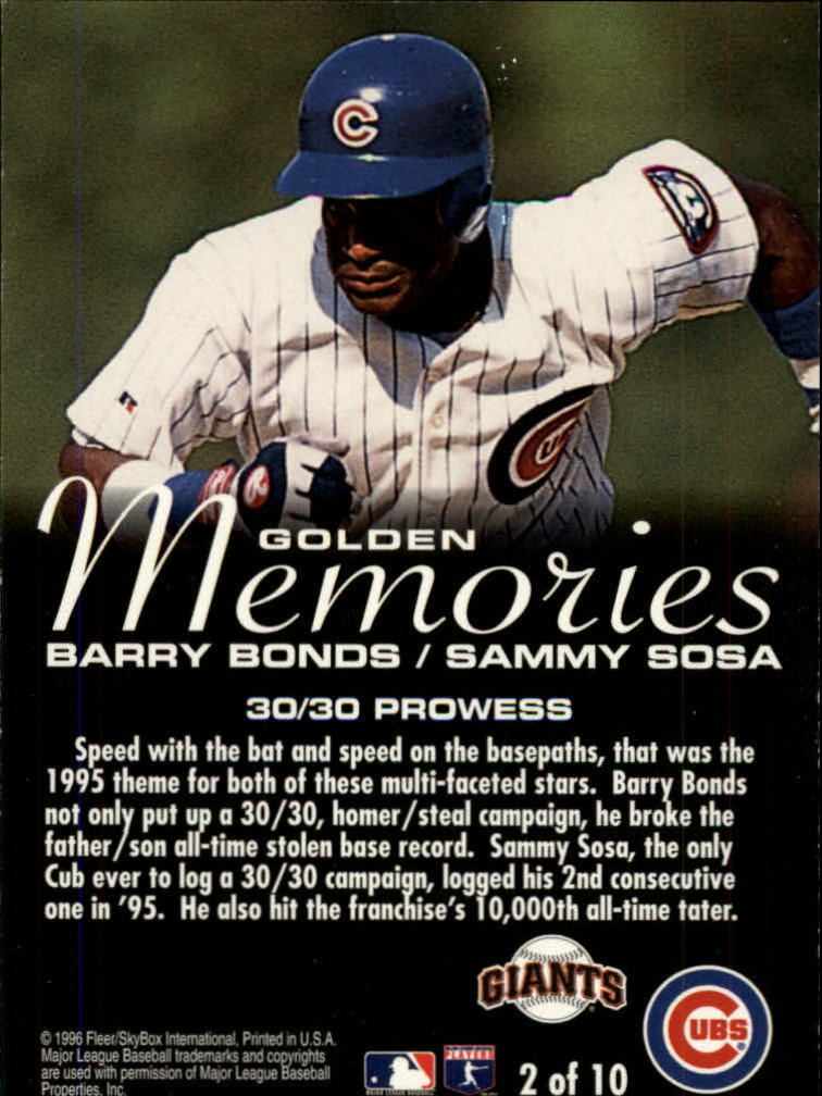 1996 Fleer Baseball "Golden Memories" Insert Cards - Picture 5 of 15