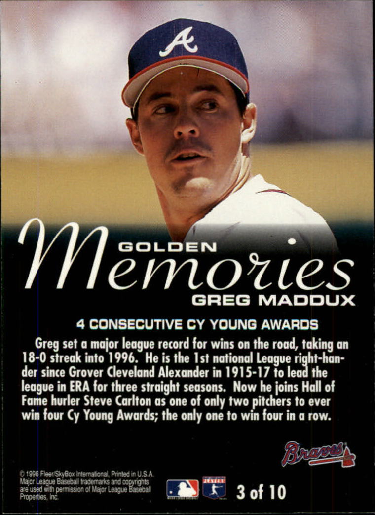 1996 Fleer Baseball "Golden Memories" Insert Cards - Picture 7 of 15