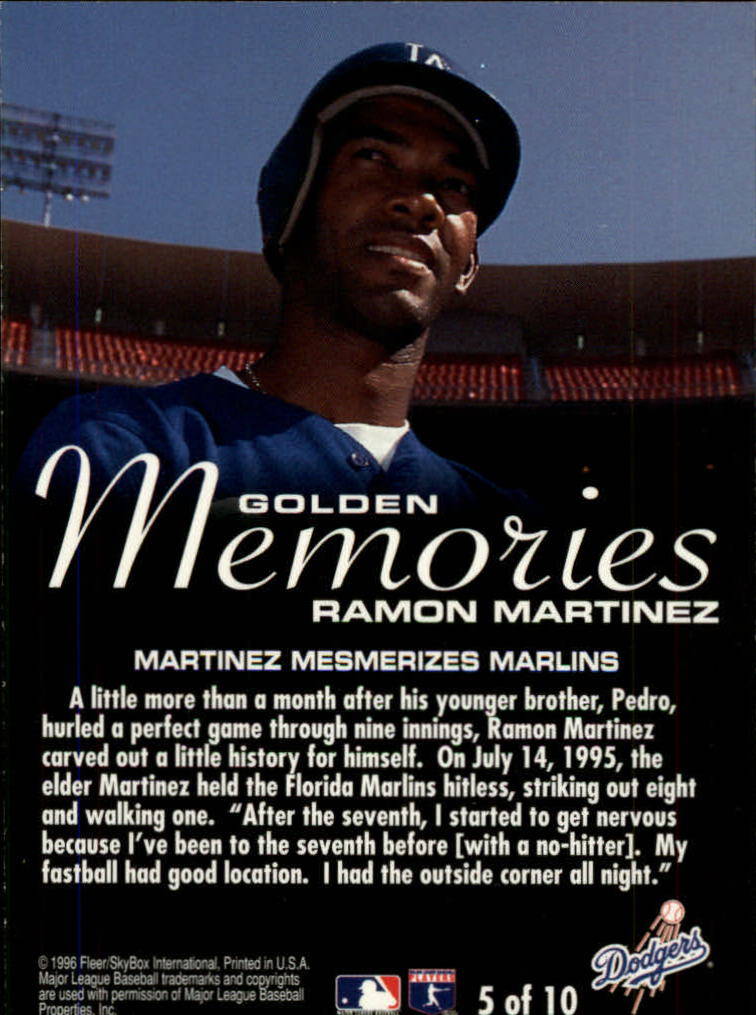 1996 Fleer Baseball "Golden Memories" Insert Cards - Picture 9 of 15